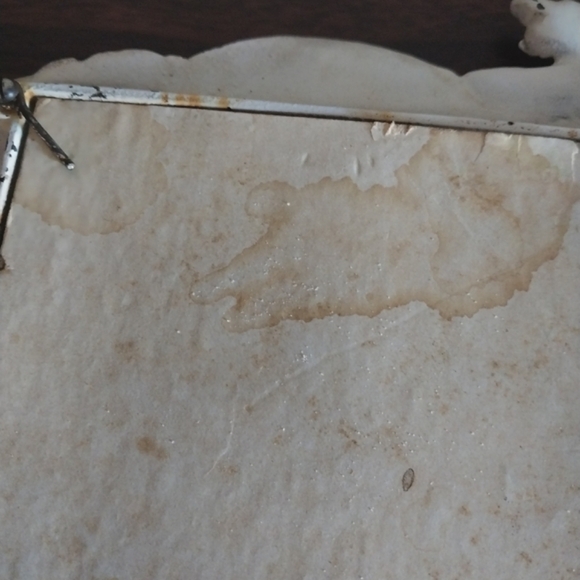 Antique Cast Metal Floral Standing Picture Frame for two Pictures - Picture 10 of 16